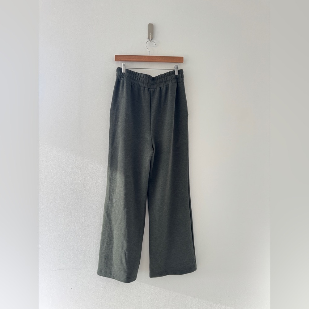 VARLEY The Wide Leg Pants in Olive Marl L - Picture 8 of 9